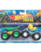 Hot Wheels Set 2 masinute Monster Truck Wave Wrecker si Duck N Roll JHY83