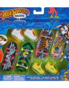 Hot Wheels Set 4 mini skateboarduri si 2 perechi pantofi HVM14