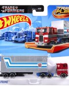 Hot Wheels Set camion cu remorca Track Fleet Optimus Prime HXH02