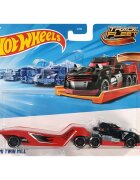 Hot Wheels Set camion cu remorca Track Fleet Semi Twin Mill JKP30