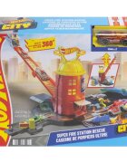 Hot Wheels Set de joaca cu masinuta Super Fire Station Rescue JHL95