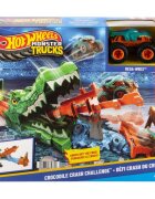 Hot Wheels Set de joaca Monster Trucks Crocodile Crash Challenge Mega-Wrex JJN45