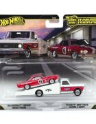 Hot Wheels Transportator cu masinuta Car Culture Team Transport 66 Chevrolet Corvair Yenko Stinger si 72 Chevy Ramp Truck C JHX91