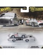 Hot Wheels Transportator cu masinuta Car Culture Team Transport Mercedes-Benz 300 SLR si Mercedes-Benz Renntransporter JHX90