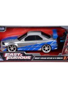 Jada Masina cu telecomanda Fast And Furious Nissan Skyline GTR 1:16