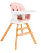 Juju Scaun de masa 3 in 1 rotativ 360 grade Eat & Twist Roz