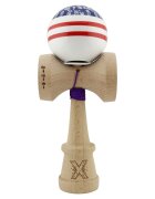 Kendama X Jucarie de indemanare din lemn Flippy Chicanos King Size V3 Super Sticky 18 cm Mov Alb
