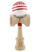 Kendama X Jucarie de indemanare din lemn Flippy Chicanos King Size V3 Super Sticky 18 cm Rosu Alb