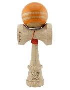 Kendama X Jucarie de indemanare din lemn Flippy Rainbow King Size V3 Super Sticky 18 cm Portocaliu Maro
