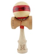 Kendama X Jucarie de indemanare din lemn Frequency Flippy Super Sticky 18 cm Rosu Maro
