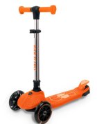 Kick n Roll Trotineta pliabila cu 3 roti luminoase ghidon reglabil si platforma cu banda LED Kick'n Roll L5 Jelly Portocaliu