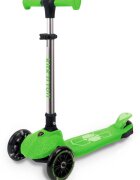 Kick n Roll Trotineta pliabila cu 3 roti luminoase ghidon reglabil si platforma cu banda LED Kick'n Roll L5 Jelly Verde