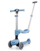 Kick n Roll Trotineta pliabila cu 3 roti luminoase ghidon reglabil si scaun detasabil 3 in 1 Kick'n Roll S6 Eco Albastru
