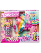 Kookyloos Set de joaca cu papusa Iris si Rainbow Unicorn