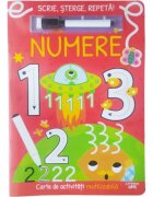 Litera Carte de activitati reutilizabila Scrie Sterge Repeta Numere 1 2 3