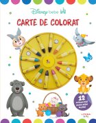 Litera Disney Bebe Carte de colorat 12 creioane mici pentru maini de pitici