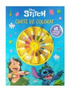 Litera Disney Stitch Carte de colorat 12 creioane mici pentru maini de pitici