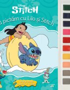 Litera Disney Stitch Sa pictam cu Lilo si Stitch Carte de colorat cu pensula si acuarele