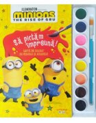Litera Minions Sa pictam impreuna Carte de colorat cu pensula si acuarele
