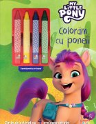 Litera My Little Pony Coloram cu poneii Carte de colorat cu 4 creioane cerate