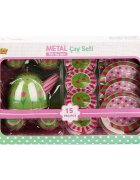Little Chef Set de ceai 15 piese Verde-Roz