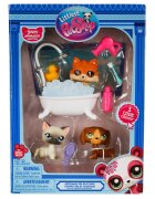 Littlest Pet Shop Set 3 figurine cu accesorii Grooming Spa