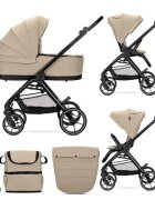 LORELLI Carucior set 2 in 1 Venice cos landou individual cadru din aluminiu sezut reversibil pana la 22 Kg Beige