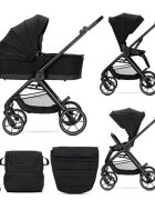 LORELLI Carucior set 2 in 1 Venice cos landou individual cadru din aluminiu sezut reversibil pana la 22 Kg Black