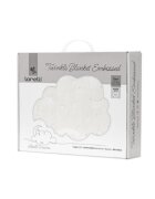 LORELLI Paturica pentru bebelusi Twinkle material moale model decorativ in relief 80 x 110 cm White