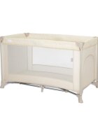 LORELLI Patut pliabil Torino 1 nivel cu saltea inclusa si usa laterala cu fermoar Beige