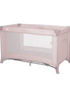 LORELLI Patut pliabil Torino 1 nivel cu saltea inclusa si usa laterala cu fermoar Pink