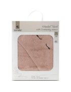 LORELLI Prosop de baie cu gluga si broderie 90 x 90 cm bumbac Smoke Rose