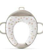 LORELLI Reductor pentru toaleta cu spatar si manere pernita moale detasabila Planets Beige