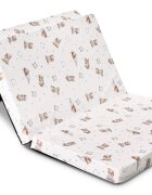LORELLI Saltea pliabila de voiaj spuma elastica 60 x 120 x 5 cm Bear and Pillow Beige