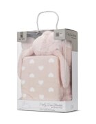 LORELLI Set 2 piese paturica moale 90 x 75 cm pernuta in forma de iepuras 45 x 30 cm Poffy Pink