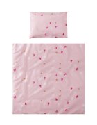 LORELLI Set 5 piese lenjerie bumbac ranforce Eva pentru paturile Milano si Alicante Butterflies Pink