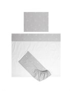 LORELLI Set lenjerie pat 3 piese bumbac ranforce Tiny Dream 60 x 120 cm Bear Grey