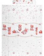 LORELLI Set lenjerie pat 4 piese bumbac Ranforce Bears Pillows Beige