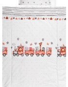 LORELLI Set lenjerie pat 4 piese bumbac Ranforce Train Grey