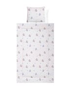 LORELLI Set lenjerie pat 4 piese din bumbac ranforce Blue Aeroplane