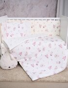 LORELLI Set lenjerie pat 60 x 120 cm Smile Bumbac Ranforce Beige Bunnies