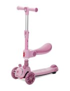 LORELLI Trotineta pliabila Swiftie pana la 50 kg roti din silicon cu leduri colorate Pink
