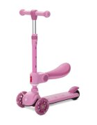 LORELLI Trotineta Speedster pana la 50 kg scaun pliabil si reglabil maner reglabil roti cu leduri frana de picior Pink
