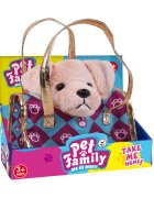 Luna Toys Jucarie de plus in geanta Take Me Home Catelus Cream 20 cm