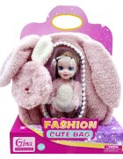 Luna Toys Papusa in gentuta de plus Gina Fashion Cute Bag