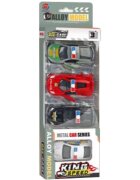 Luna Toys Set 4 masinute de Politie King Speed 1:43