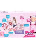 Maia Set de calatorie cu papusa bebelus 15 accesorii
