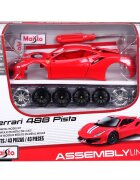 Maisto Set constructie masinuta metalica Ferrari 488 Pista 43 piese 1:24 Rosu