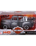 Maisto Set masina si motocicleta H-D Custom 1948 Ford F1 Pick Up si 1942 WLA Flathead 1:24