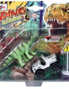 Maisto Set masinuta si figurina dinozaur Dino Adventure Alb